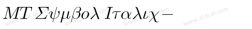 MT Symbol Italic字体转换